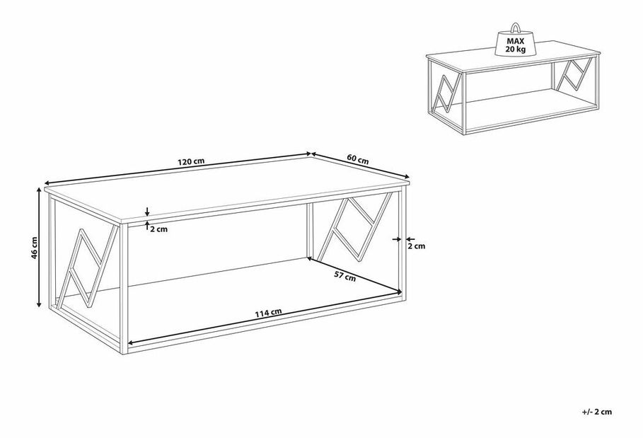 Konferenční stolek Formosa (tmavé dřevo)