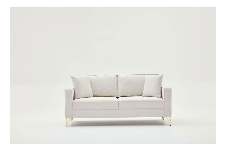 Pohovka dvousedačka Berlunetta (krémová + zlatá)