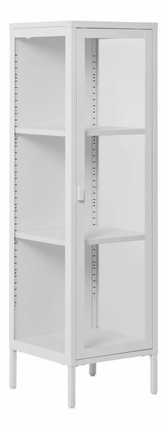 Úzká vitrína Brisbane Bisalia 7 (bílá)