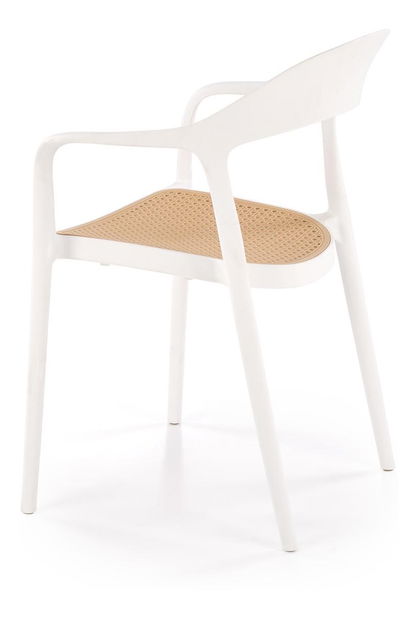 Zahradní židle Karo (bílá + naturální)