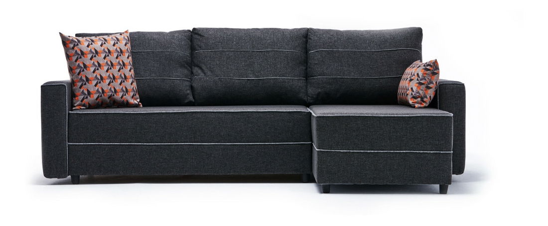Rohová sedačka Emilie (antracit) (P)