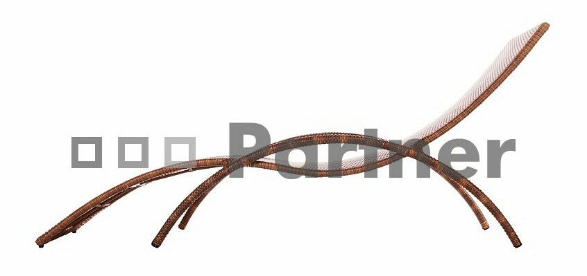 Zahradní lehátko + stolek Bade (um. ratan)