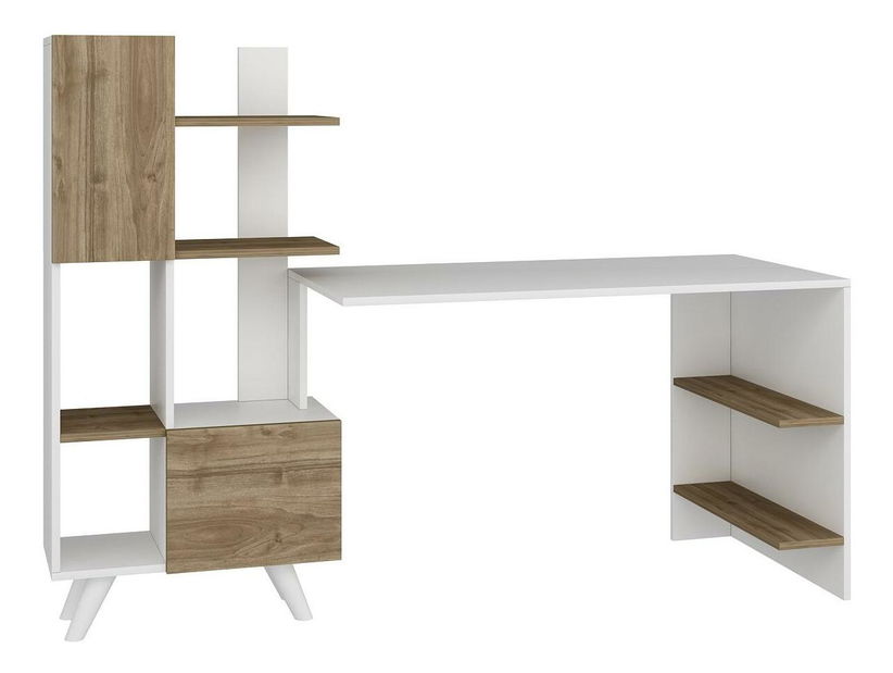 PC stolek Allisa (bílá + ořech) *výprodej