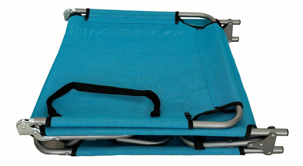 Zahradní lehátko KALEO (modrá + šedá)