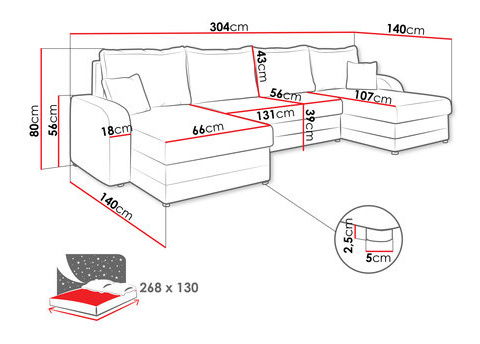 Rohová sedací souprava U Arian U (šedá)