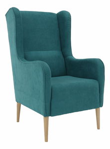 Křeslo ušák Brius (tyrkysová)