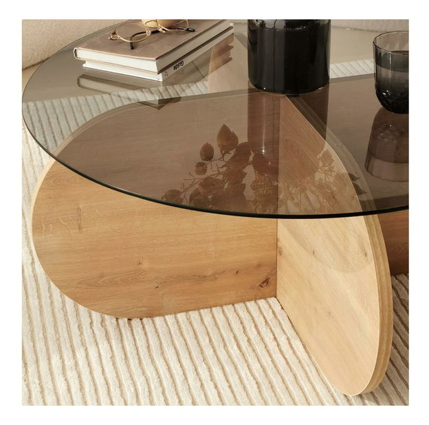 Konferenční stolek Bubbly (dub safírový + šedá)