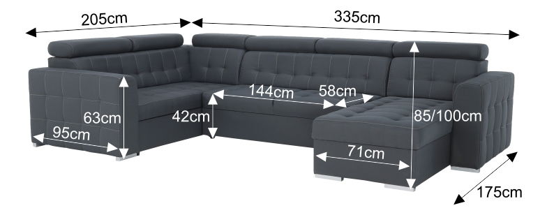 Rohová sedací souprava U Kina (P)