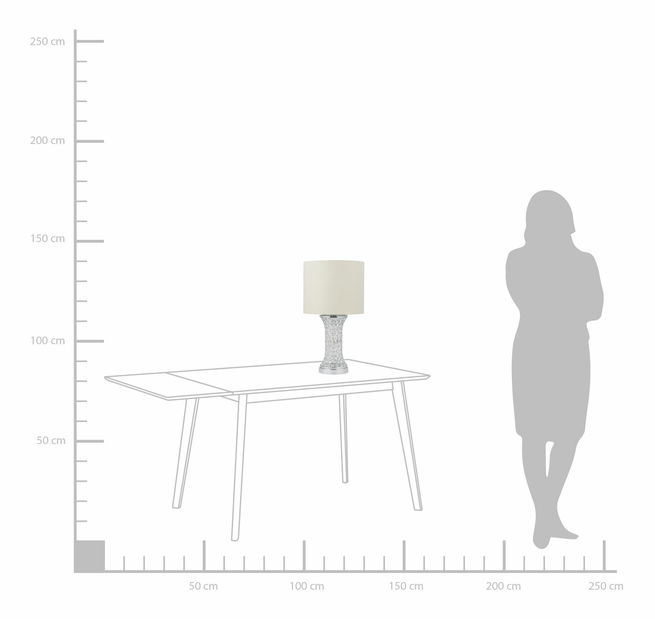 Stolní lampa Laverton (krémově bílá)