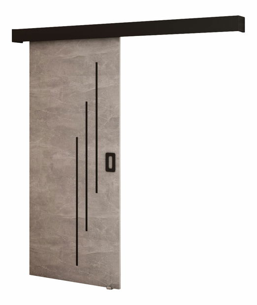Posuvné dveře 90 cm Bethany V (beton + černá matná)