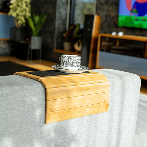 Odkládací podložka na sedačku Oneida (bambus + černá)