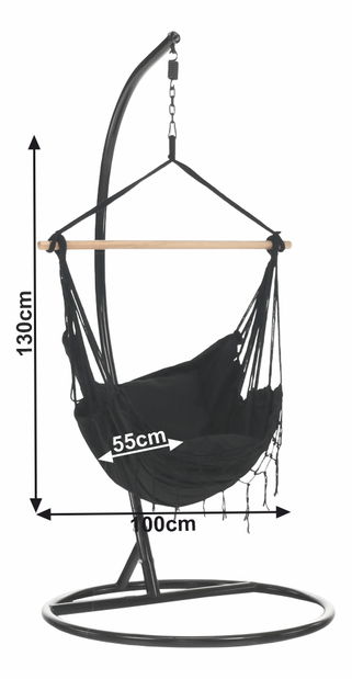 Závěsné houpací křeslo Orilana (tmavě šedá)