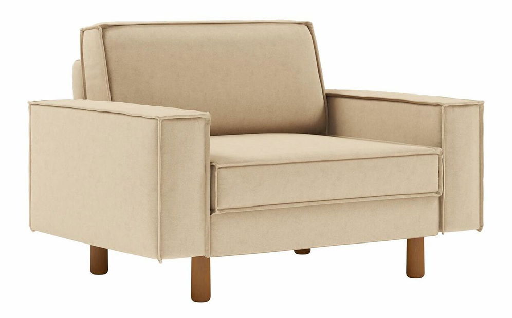 Křeslo Spary L (tmavě modrá + ořech)