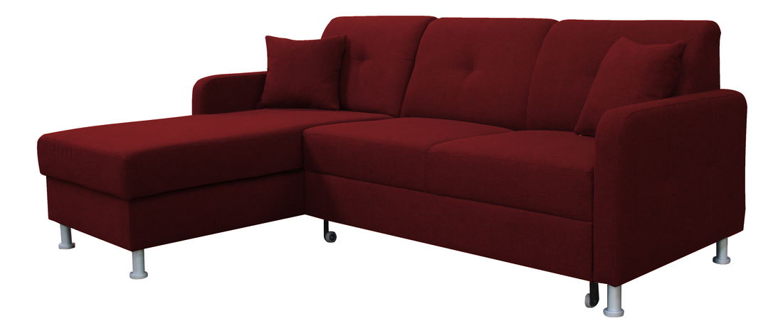 Rohová sedací souprava Scandi L+2F (červená) (L)