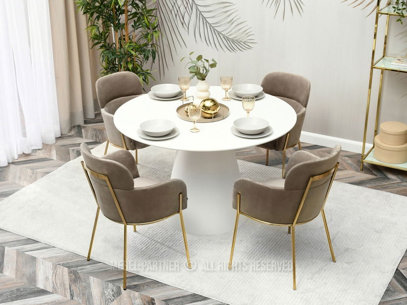 Židle Baggie K (béžová + zlatá)