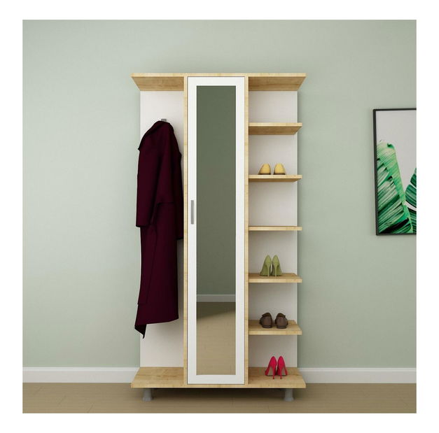 Předsíňová stěna Etela (dub + bílá)