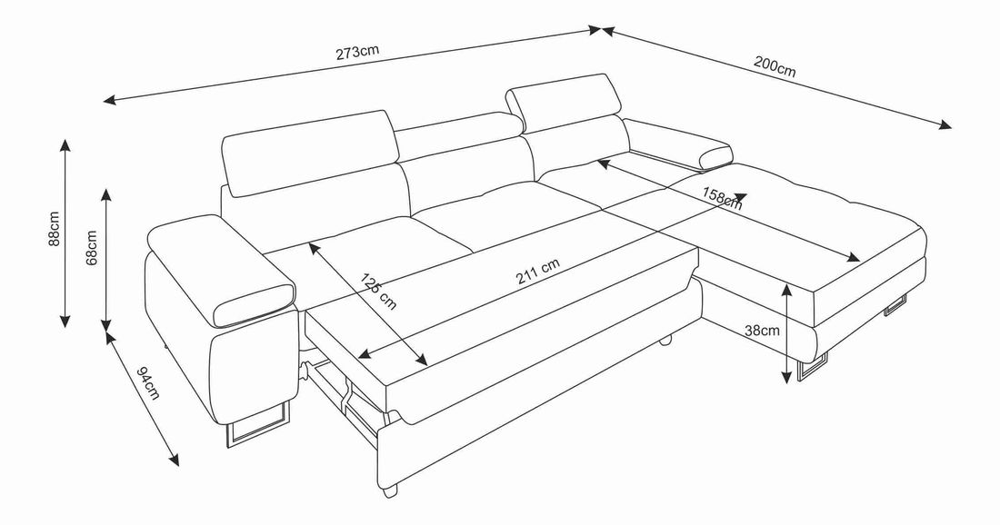 Rohová sedací souprava Antty mini (šedá) (L)