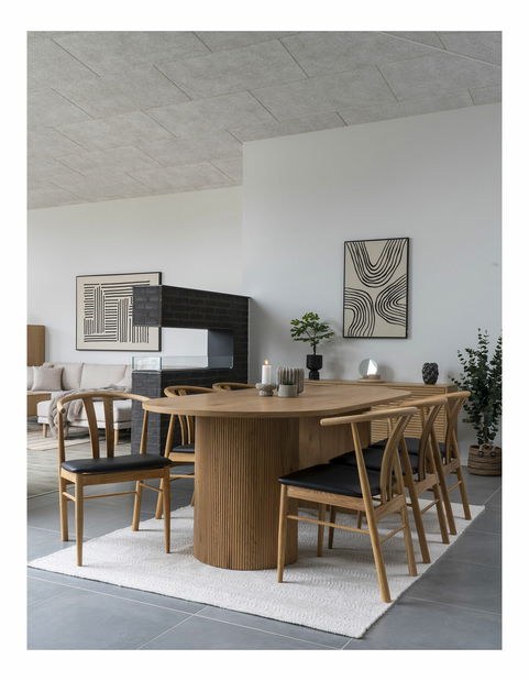 Jídelní židle Asitina (přírodní + černá)