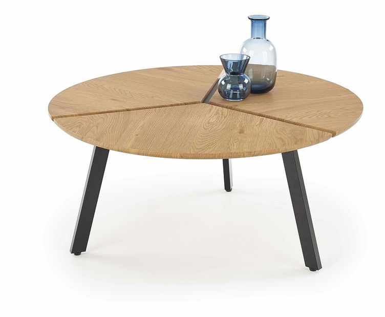 Konferenční stolek Letha (přírodní dřevo + černá)