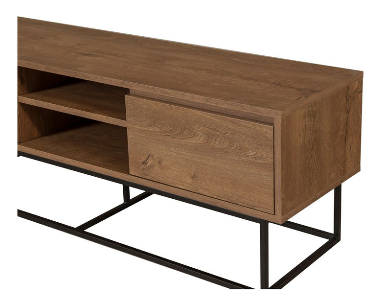 Souprava nábytku do obývacího pokoje Laxi 1 (ořech + černá)