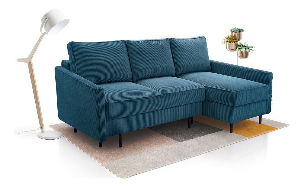 Rohová sedačka Robia (P) (modrá)