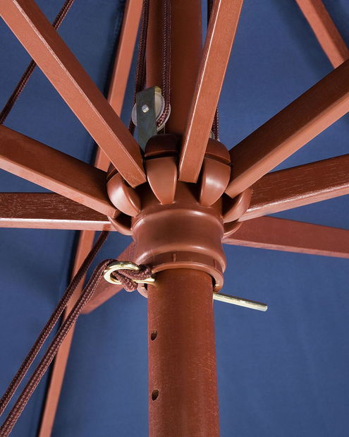 Zahradní slunečník 270 cm TRATORIA II (dřevo) (námořnická modrá)