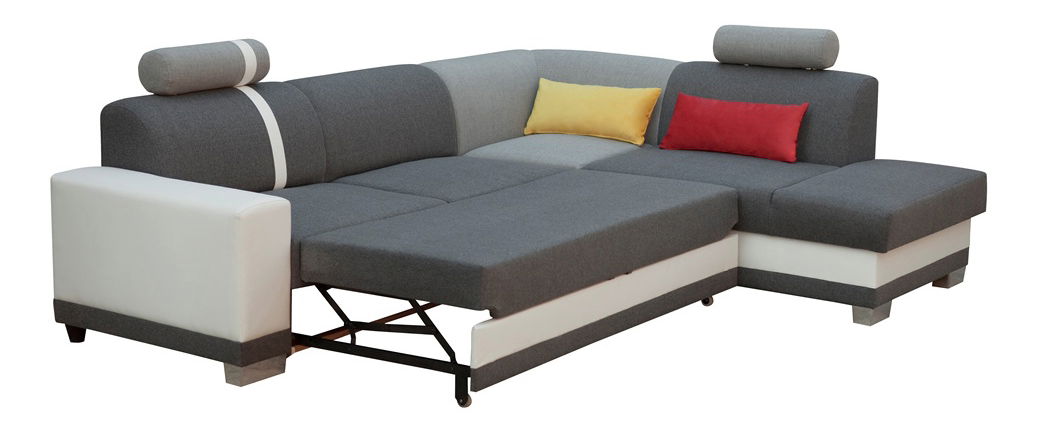 Rohová sedací souprava Virgo (černá) (P)