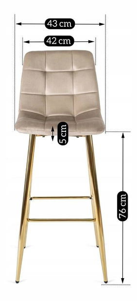 Jídelní židle Abisales (krémová)