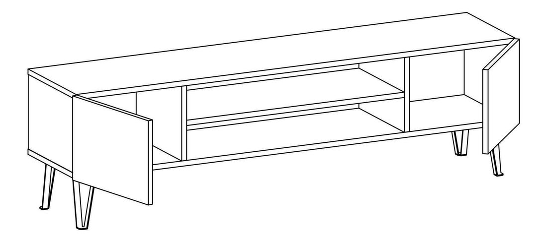 TV stolek/skříňka Sasimu (bílá)