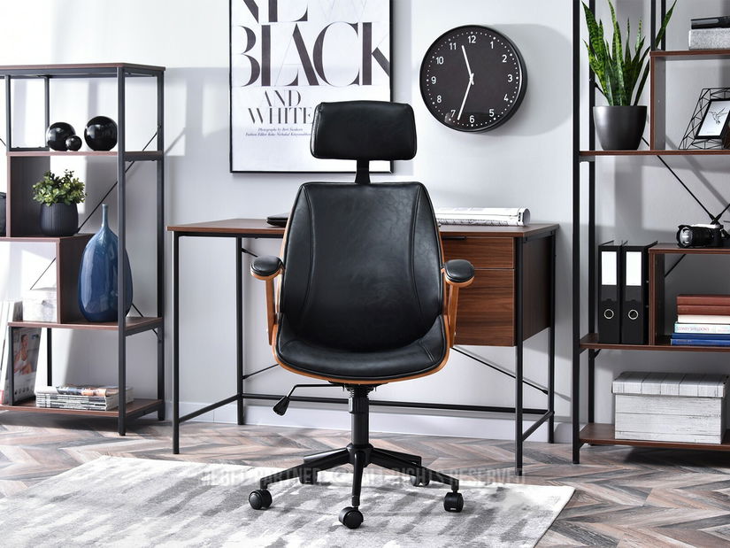 Křeslo Franc (ořech tmavý + černá)