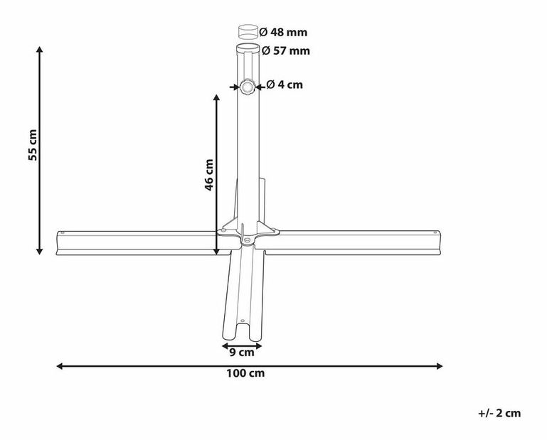 Stojan na slunečník Vaino (černá)