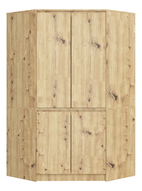 Rohová šatní skříň Sumergible (dub artisan)