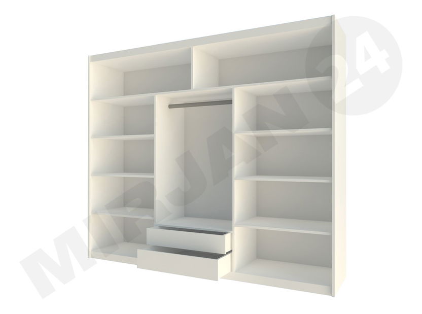 Šatní skříň Kylifornie (dub sonoma + zrcadlo)