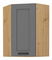 Horní rohová kuchyňská skříňka Lucid 58 x 58 GN 90 1F (dub artisan + dustgrey)
