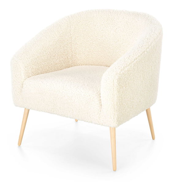 Relaxační křeslo Goldie 2 (krémová + přírodní)