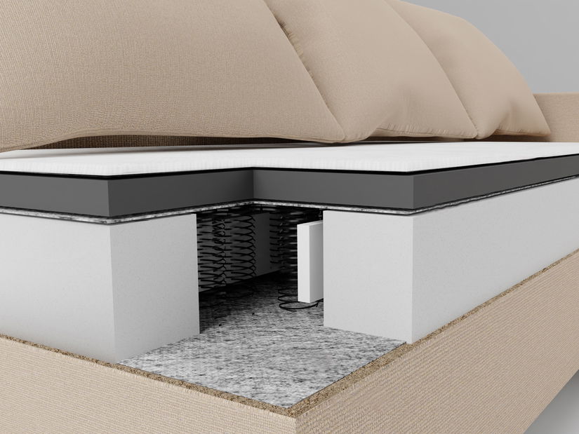 Rohová sedací souprava Ronaldo (L) (fialová)