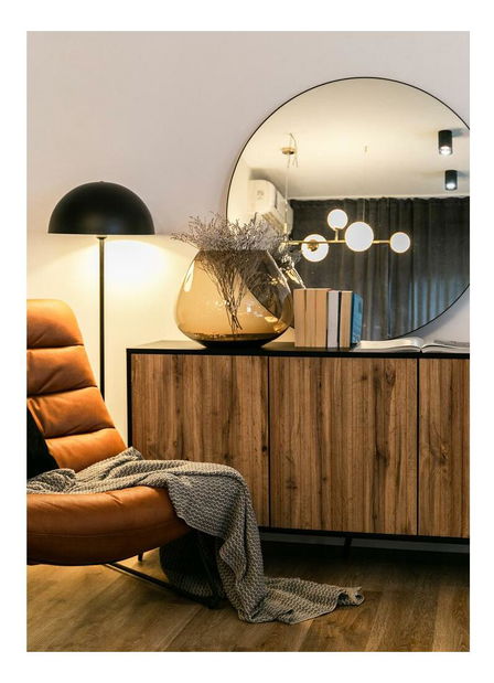 Skříňka Biel B2 (černá + dub wotan) *výprodej