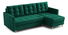 Rohová sedací souprava Divas (P) (tmavě zelená)