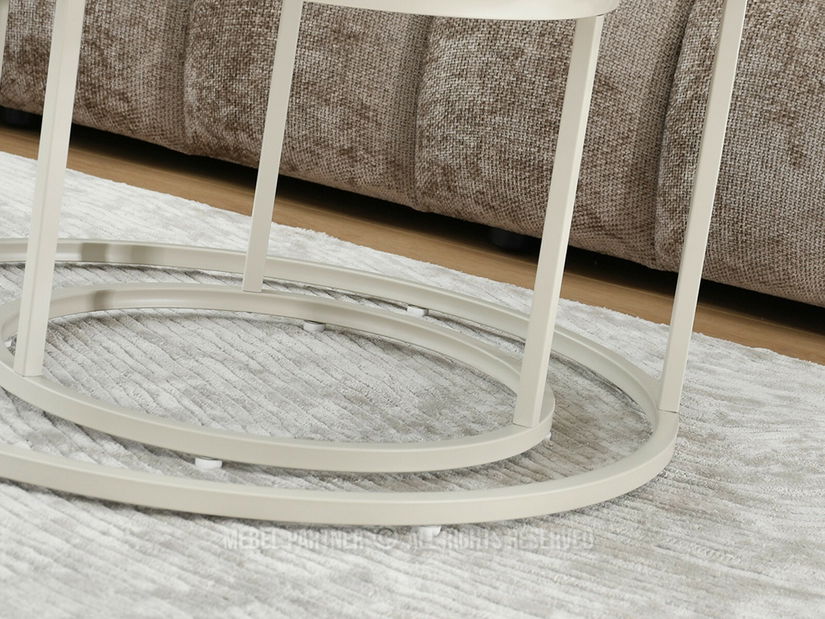 Konferenční stolek Krzaklewski (krémová)