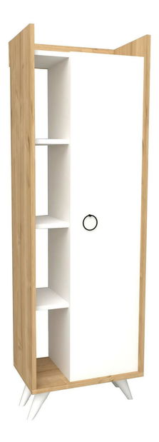 Policová skříň Sipadi (dub + bílá)