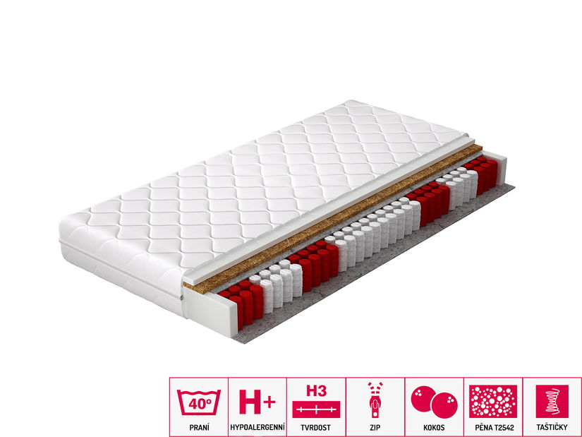 Taštičková matrace Parnas hypoallergenic 200x80 cm (T3)
