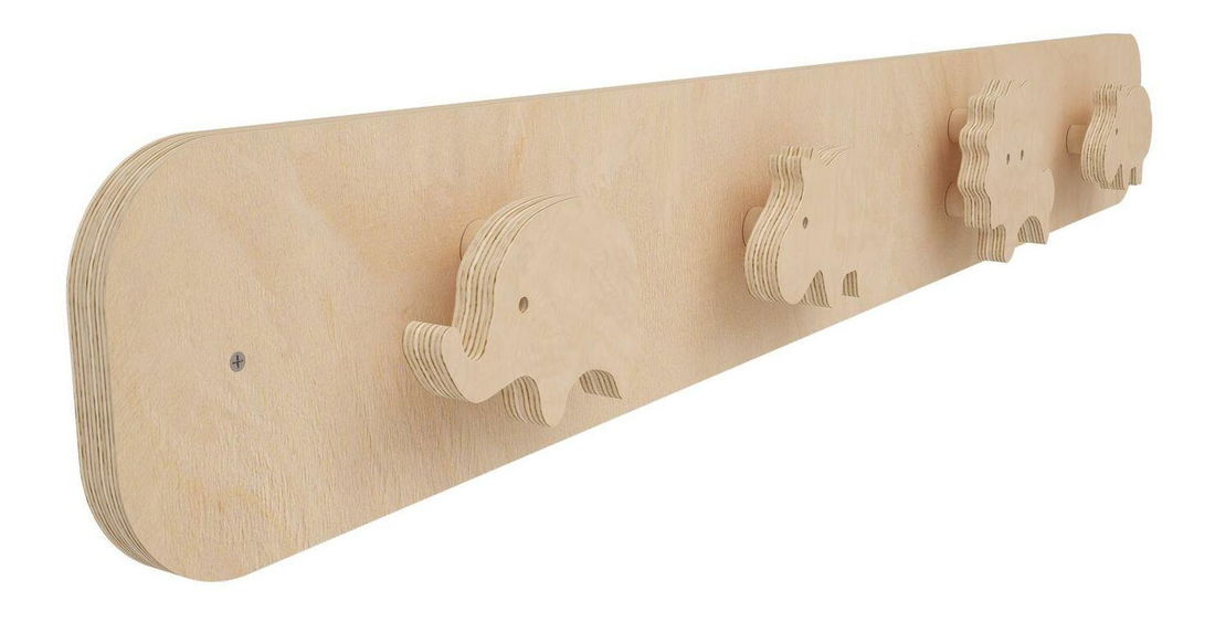 Dětský nástěnný věšák Zinka 1 (bříza)