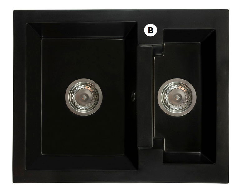 Kuchyňský dřez Yagma (šedá) (s 1 otvorem pro baterii) (L)