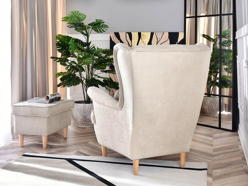 Relaxační křeslo Margis (písková + buk)