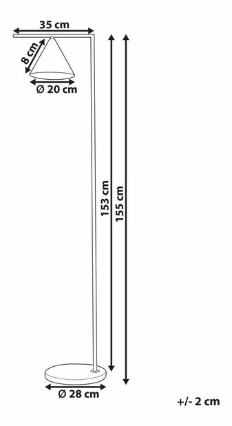 Stojanová lampa Mocza (zlatá)