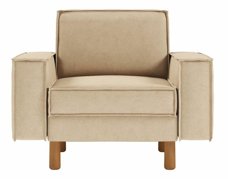 Křeslo Spary 1 (tmavě modrá + ořech)