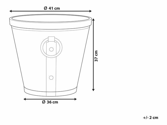 Květináč ⌀ 41 cm Varrie (rezavá)