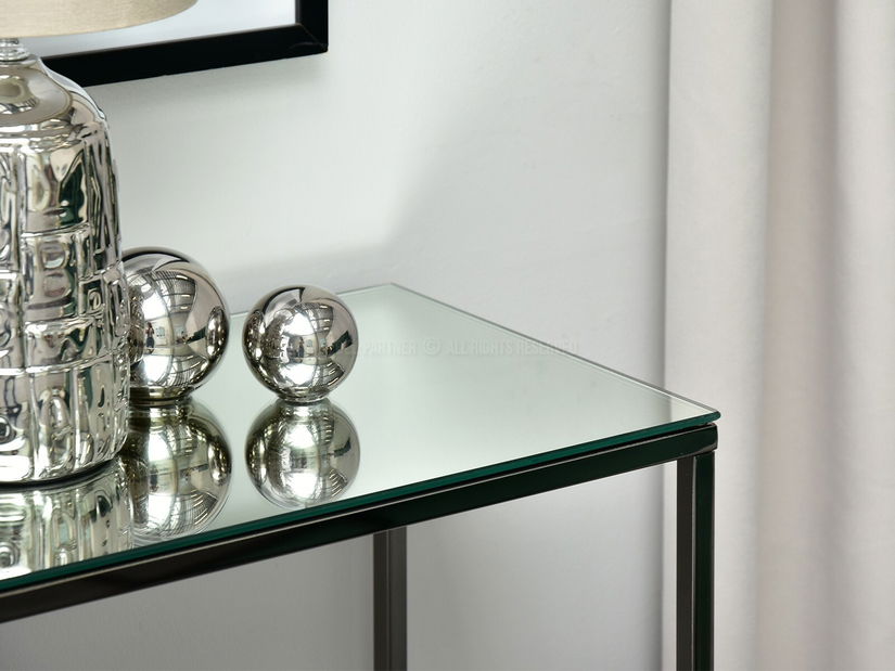 Konzolový stolek Bella Kons (chromová + černá)