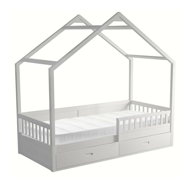 Dětská postel 90 cm Burgues (bílá) (s roštem) (s úl. prostorem)