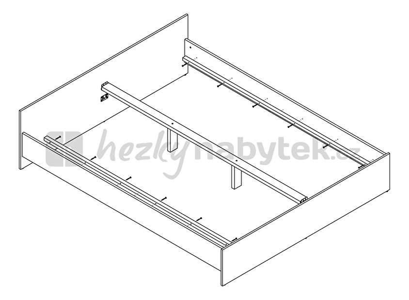 Manželská postel 160 cm BRW Atriss LOZ/160 *výprodej